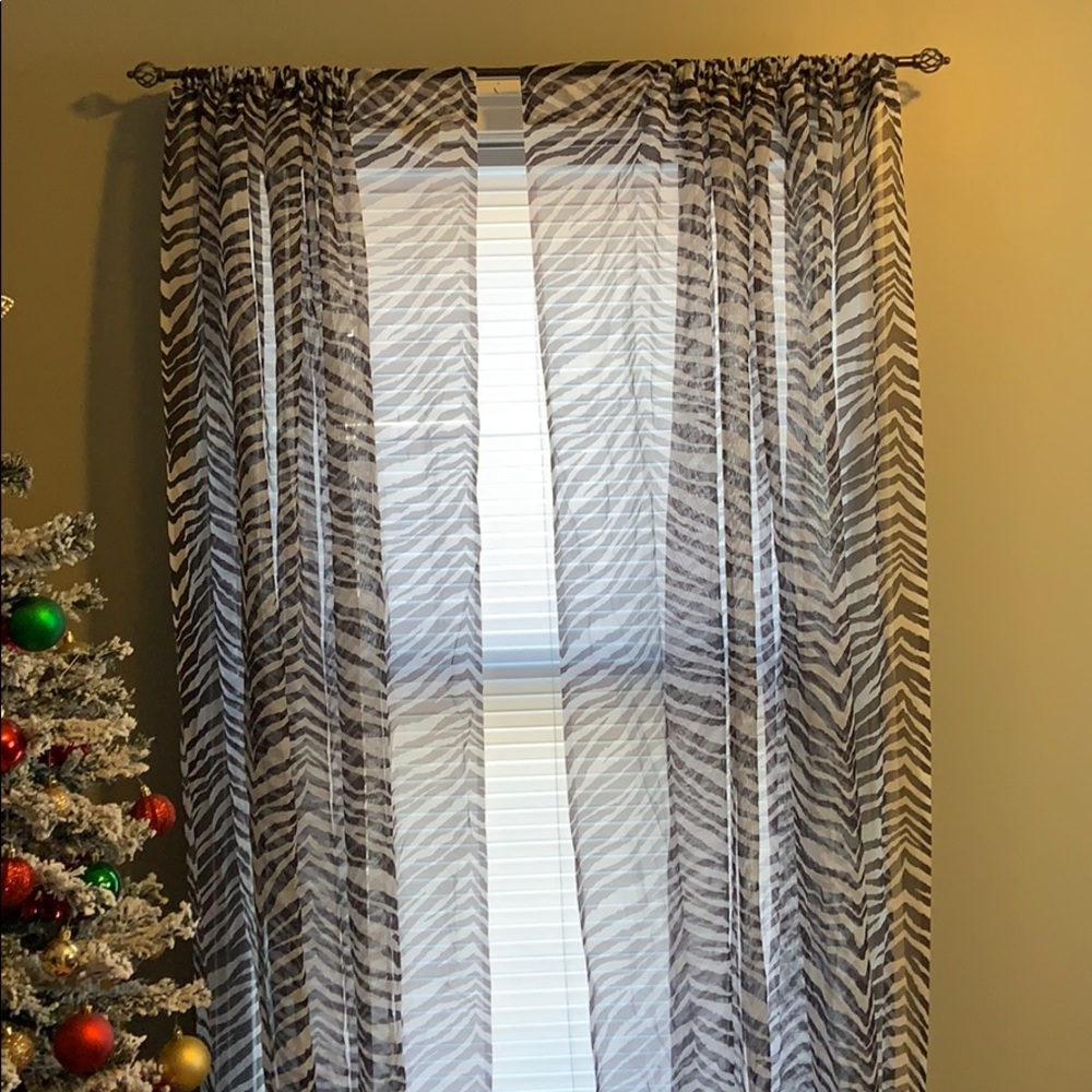 Zebra print curtains